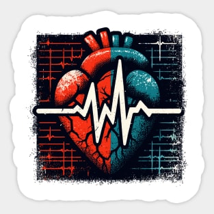 Heart Electrocardiogram Sticker